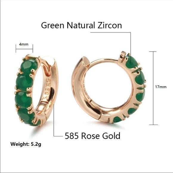 𝅺❗️restocked❗️new Emerald Green Huggie Hoop Earrings - Picture 5 of 10